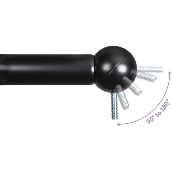 Ivilon Bay Window Curtain Rod Connector for Rods 5/8 to 1-1/8 Inch Warm Gold One - Picture 3 of 5